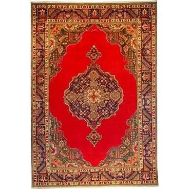 One Of The Kind Persian Tabriz Rug 11'4" x 7'9"